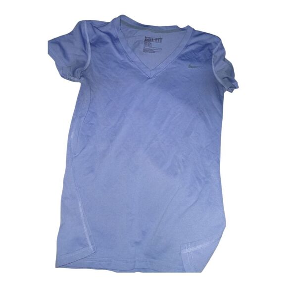 Nike purple dri fit V-Neck Short Sleeve Tee - Picture 2 of 3